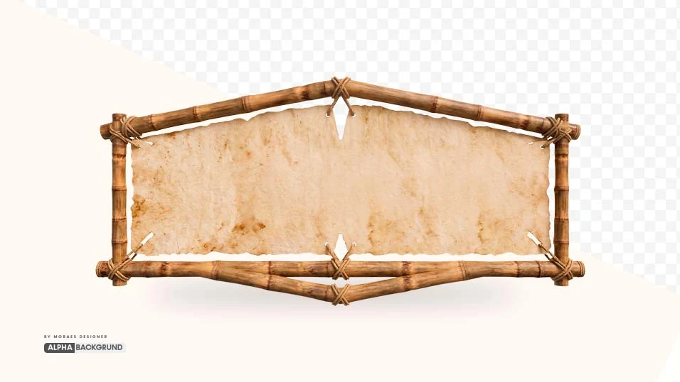 PNG FREE: Bambu Retangular Horizontal com tecido alta qualidade GRÁTIS