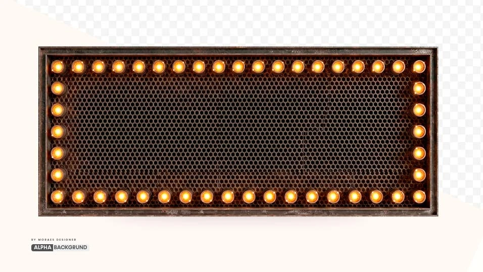 PNG FREE: Barra de Metal com Luzes e Brilho – Elemento Fundo Transparente Grátis