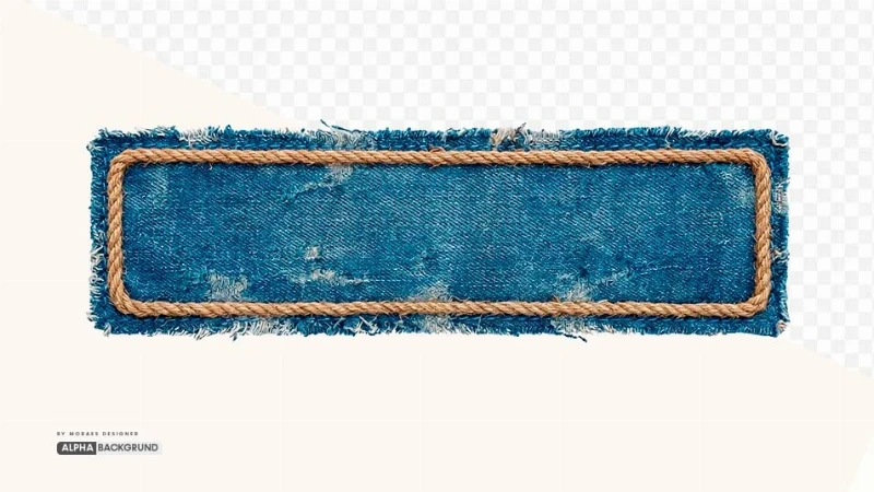 PNG FREE: Retângulo de tecido jeans alta qualidade GRÁTIS