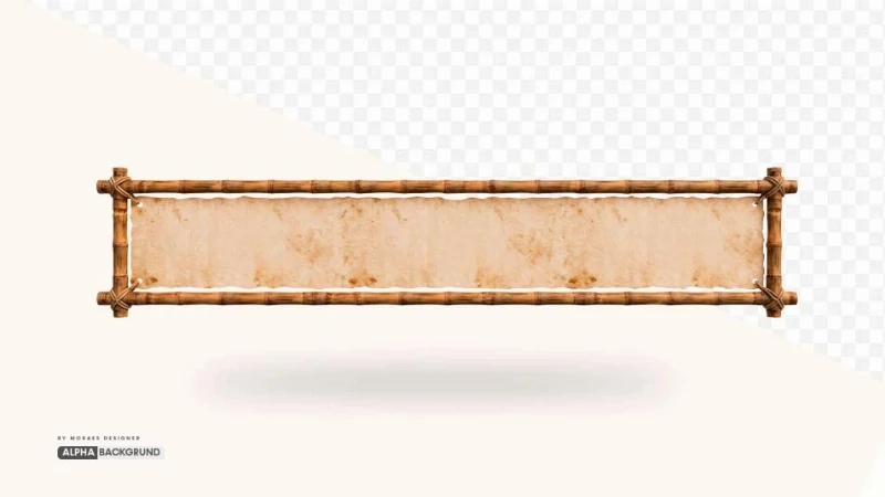 PNG FREE: Bambu Retangular Horizontal com tecido alta qualidade GRÁTIS