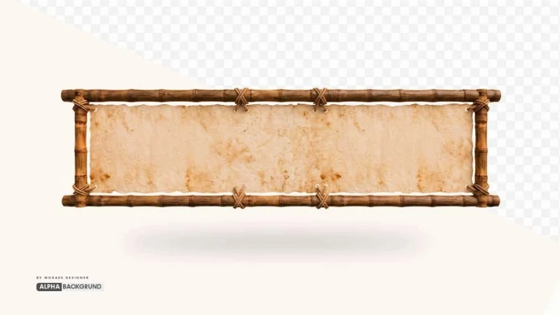 PNG FREE: Bambu Retangular Horizontal com tecido alta qualidade GRÁTIS
