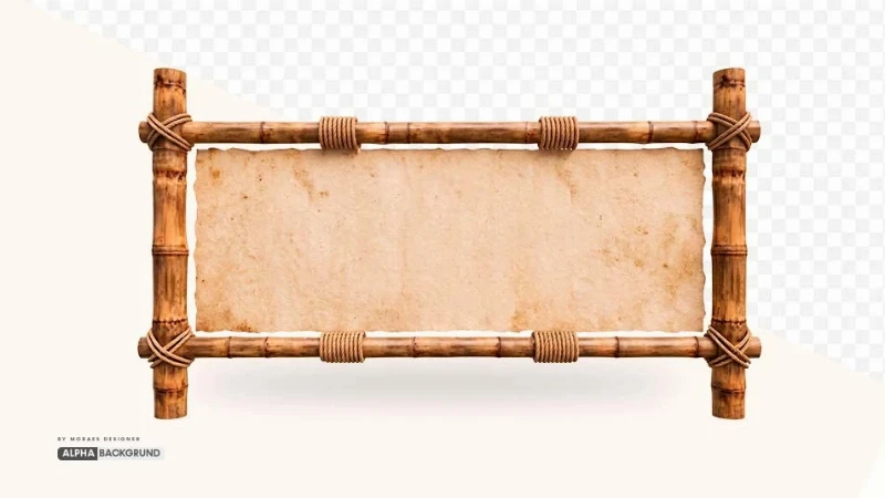 PNG FREE: Bambu Rectangular Horizontal com tecido alta qualidade GRÁTIS
