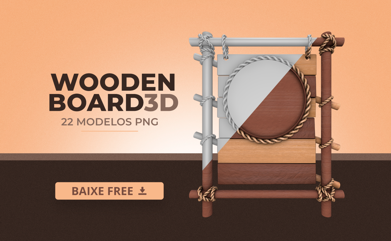 Wooden board 3D: 22 Modelos Free PNG