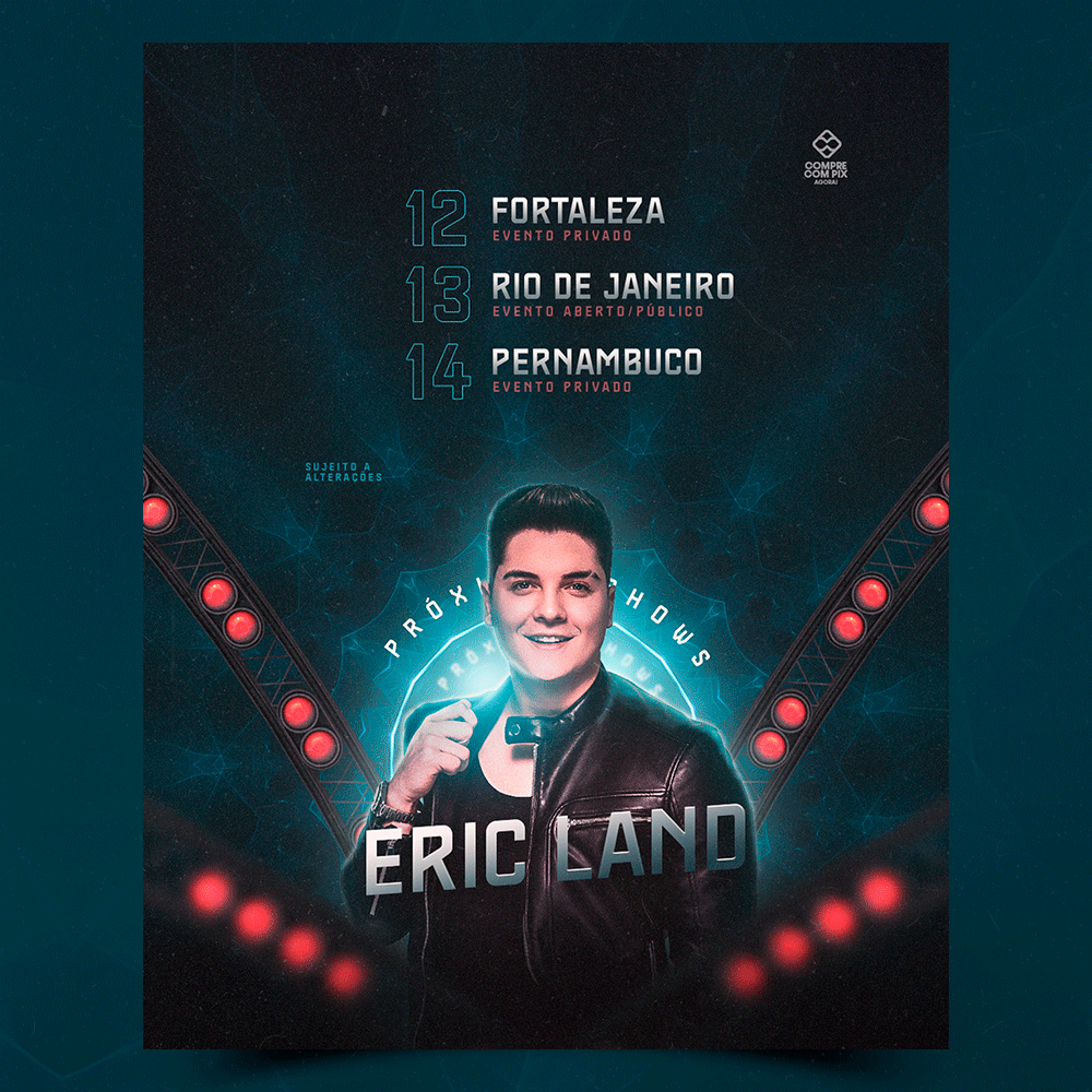 FLYER PSD FREE: Agenda de Shows – Eric Land